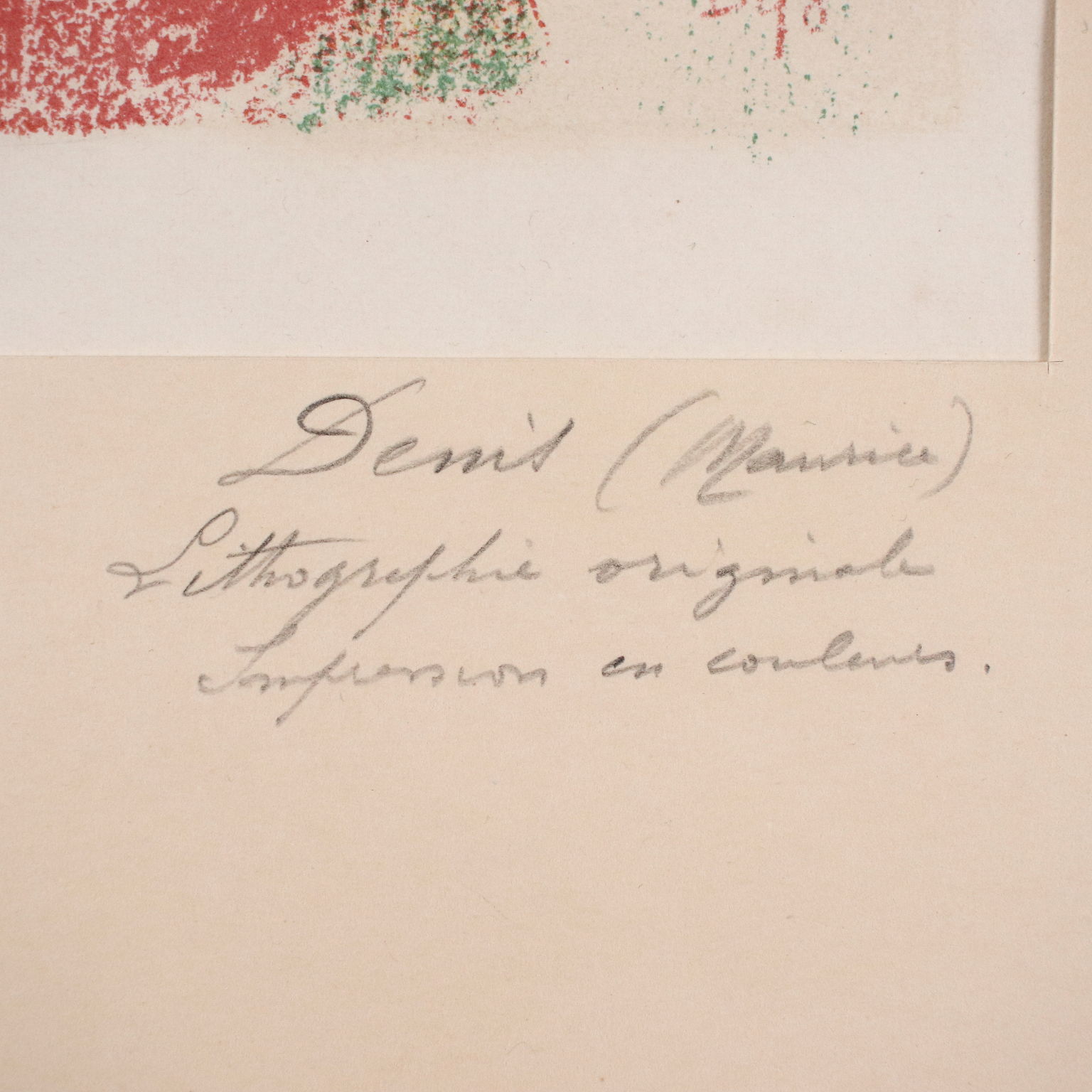 Moderne Farblithografie auf Velinpapier M. Denis Frankreich 1911