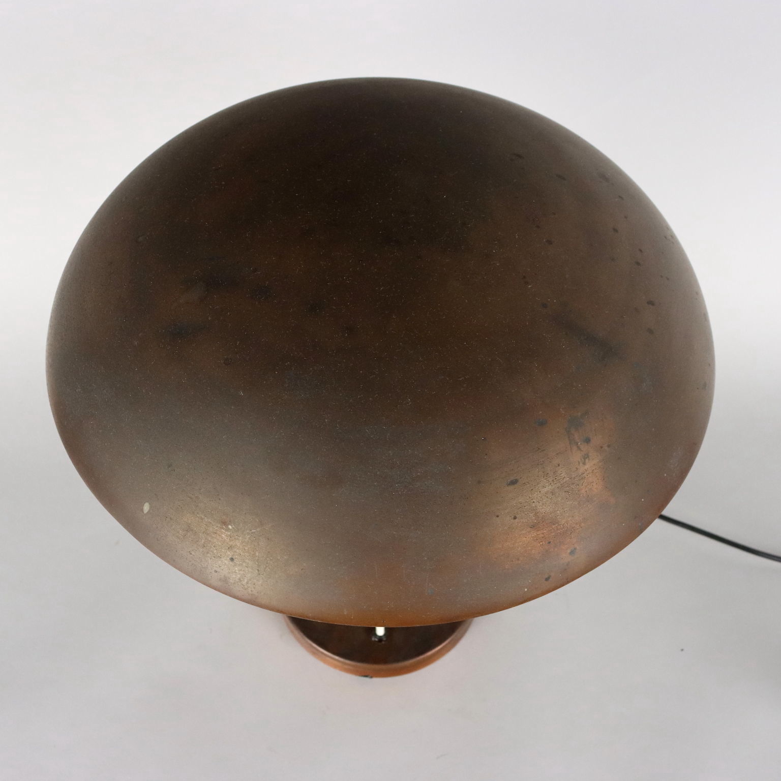 Vintage 50s-60s Table Lamp Copper Glass Italy