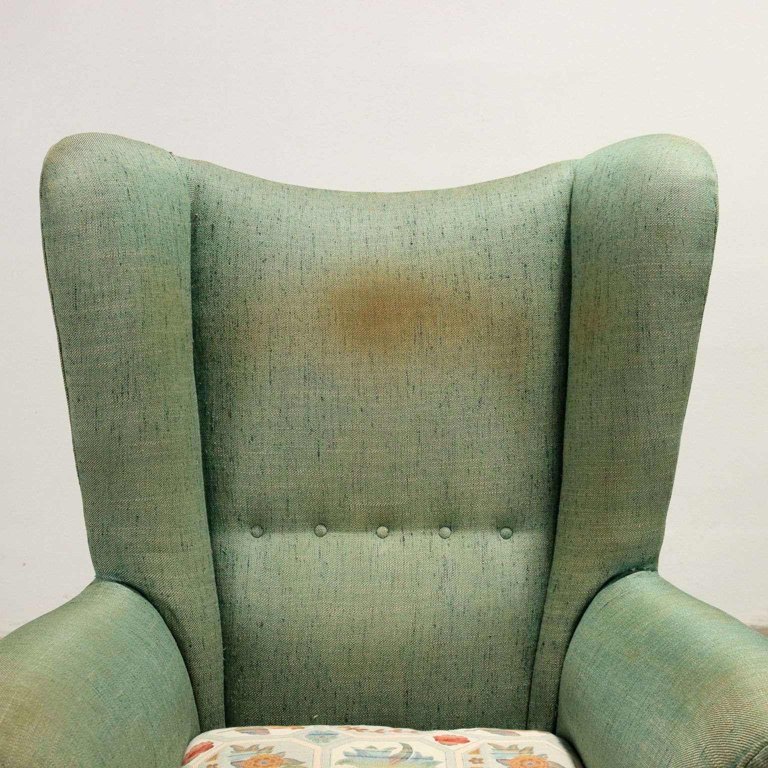 Vintage Bergère Sessel aus Stoff Italien der 50er Jahre