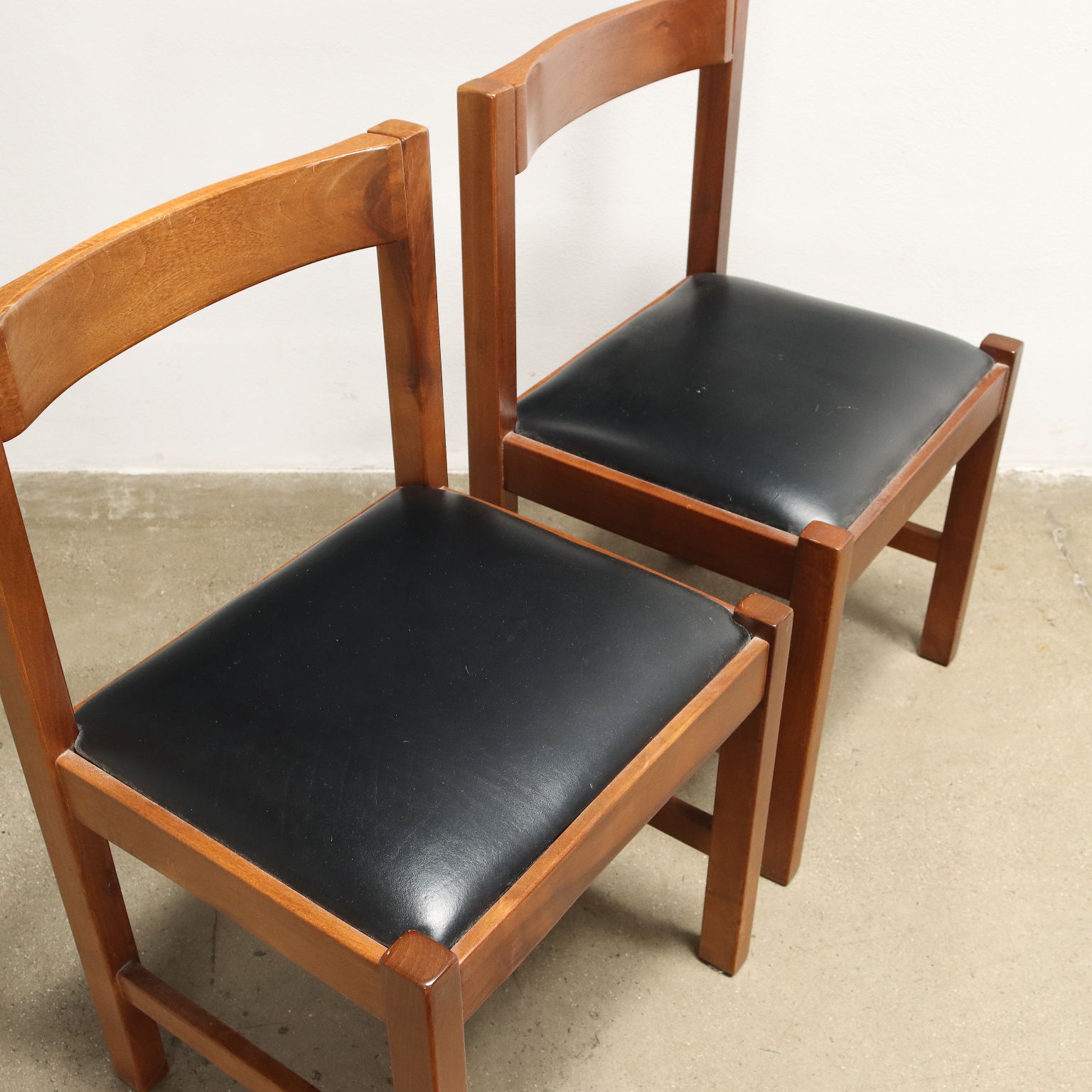Vintage 1970s-80s Chairs Foam Leatherette Italy
