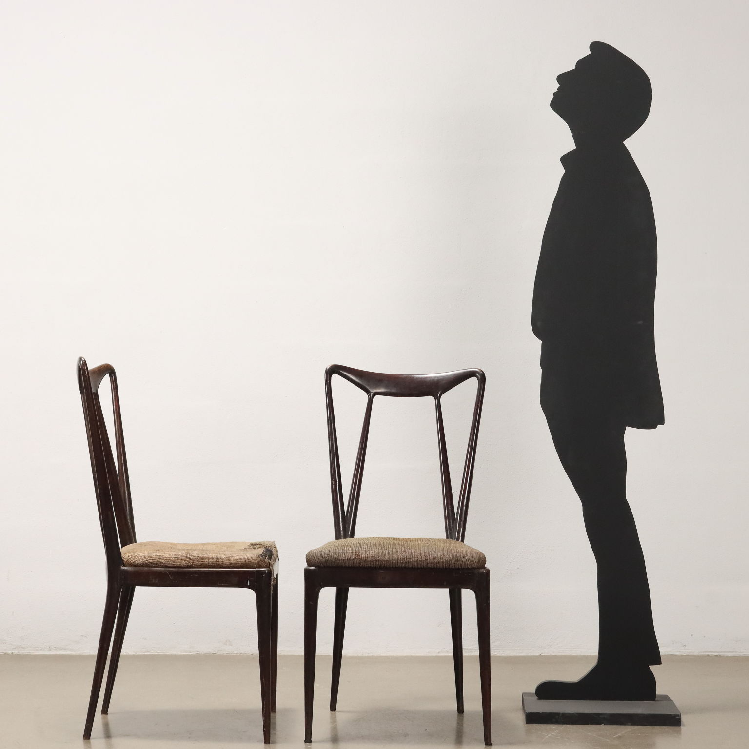 Paar Vintage Stühle aus Buchenholz Italien der 50er Jahre
