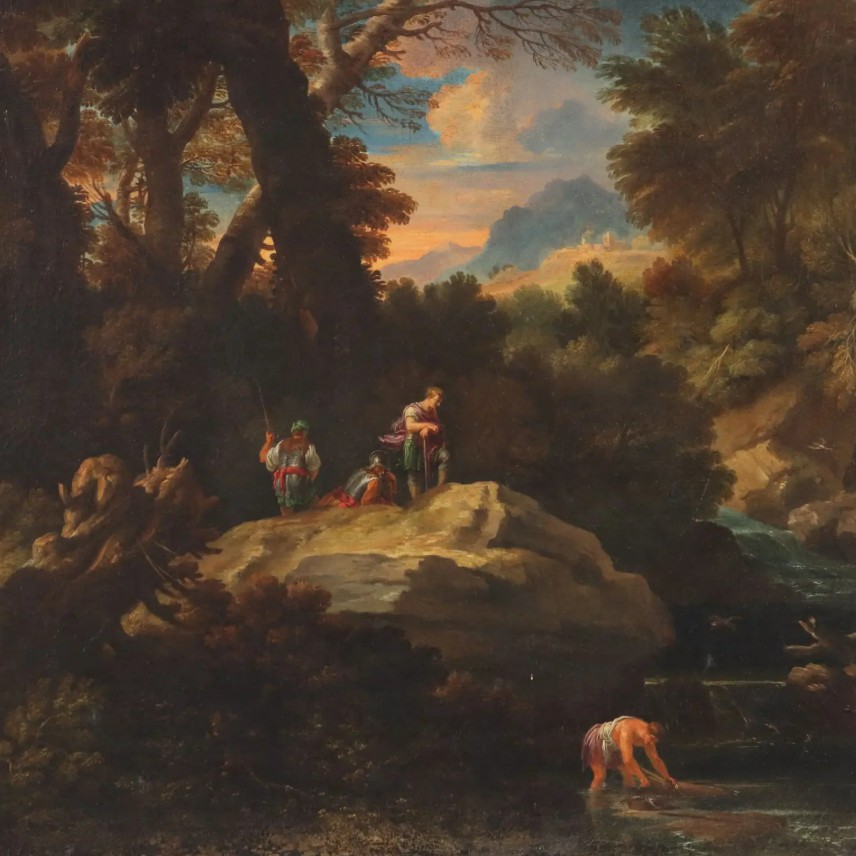 regali di natale dipinto paesaggio