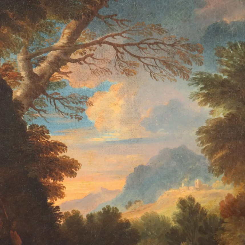 regali di natale dipinto paesaggio